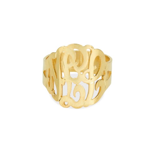 Hand Cut Monogram Ring