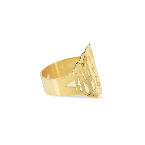 Hand Cut Monogram Ring