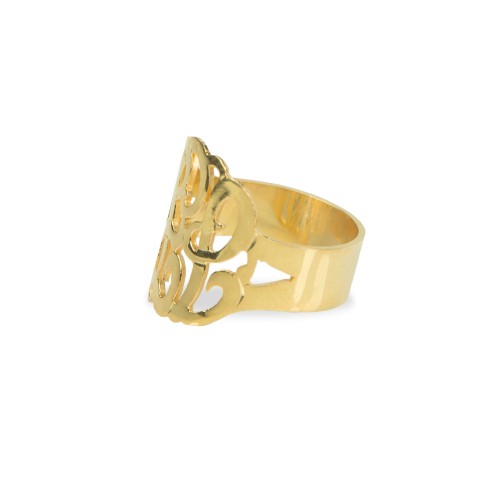 Hand Cut Monogram Ring
