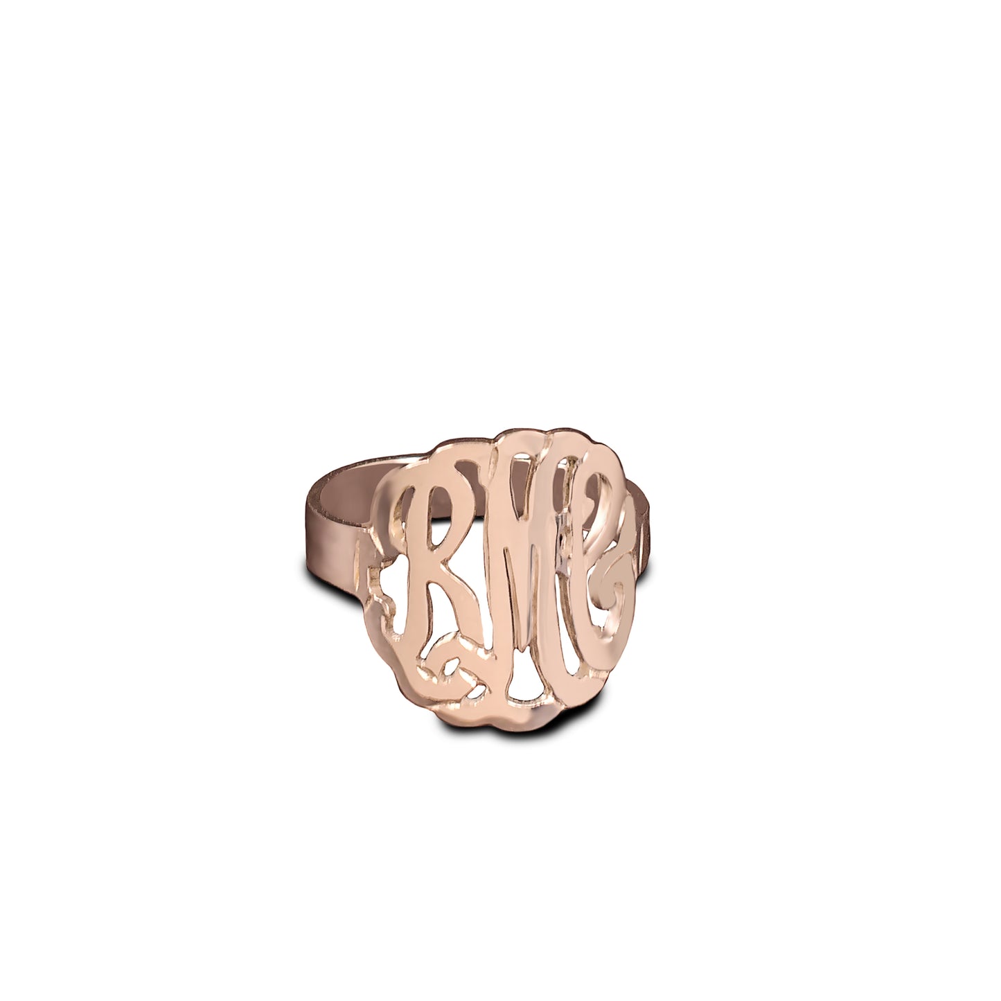 Curved Monogram Ring