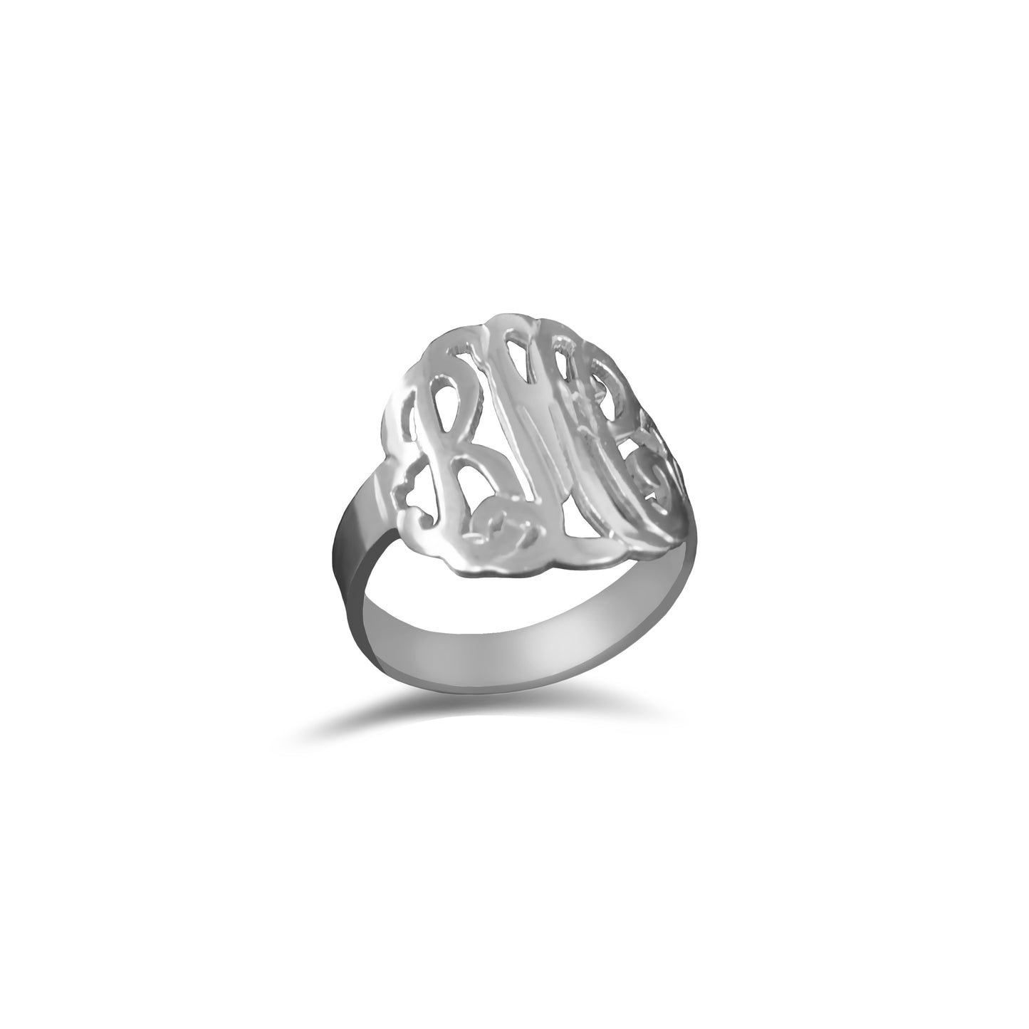 Curved Monogram Ring