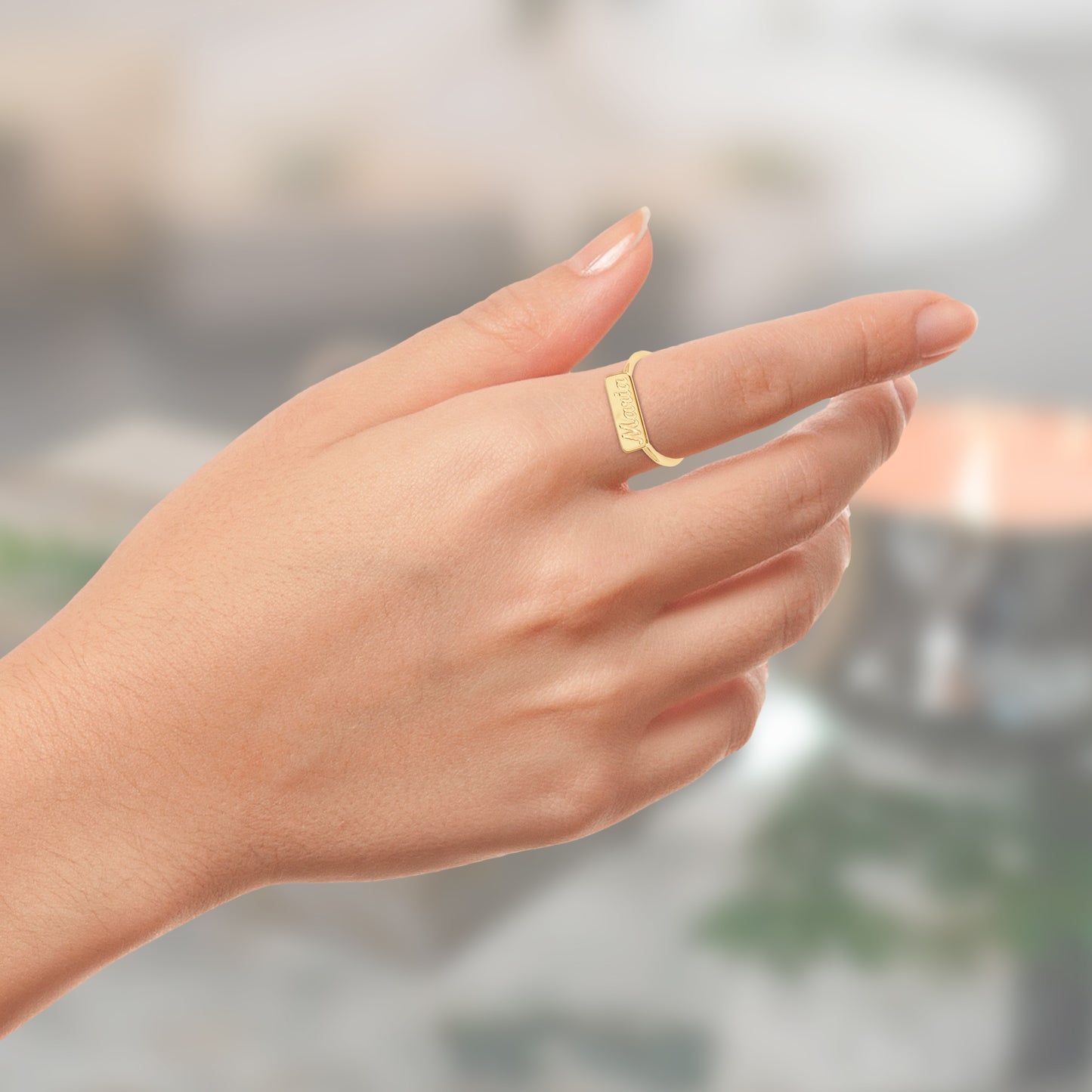 Engraved Name Ring