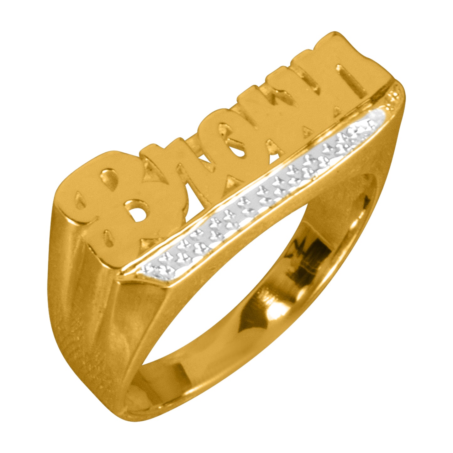 Name Ring with Beaded Tail