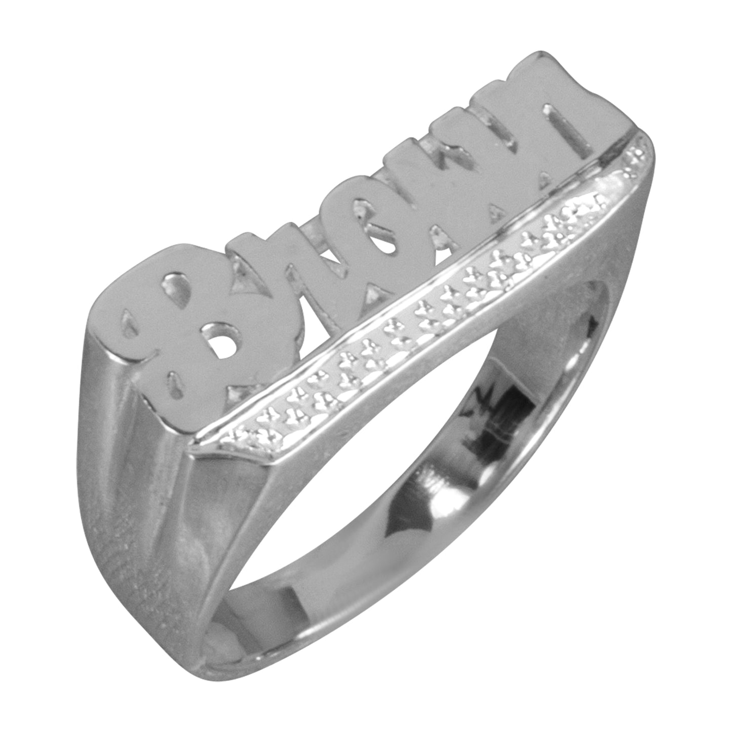 Name Ring with Beaded Tail