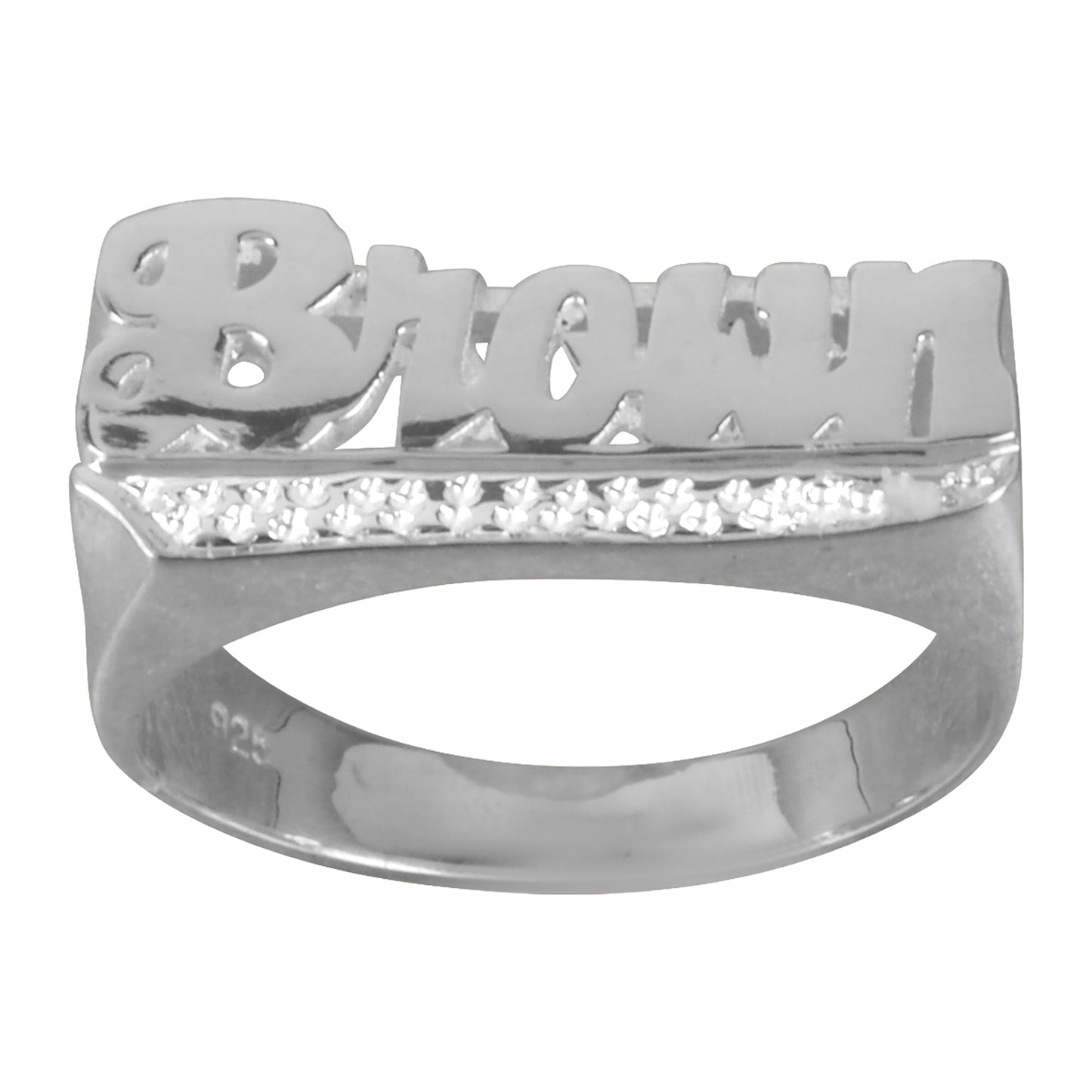 Name Ring with Beaded Tail