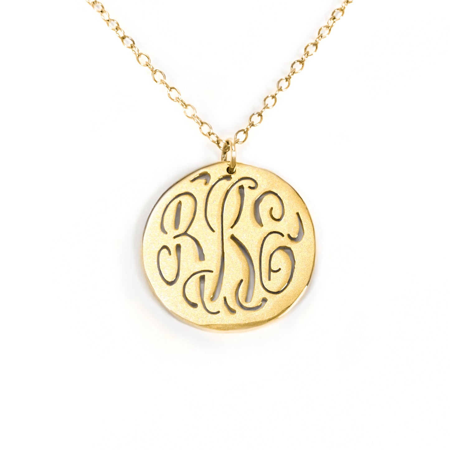 Pierced Monogram Necklace