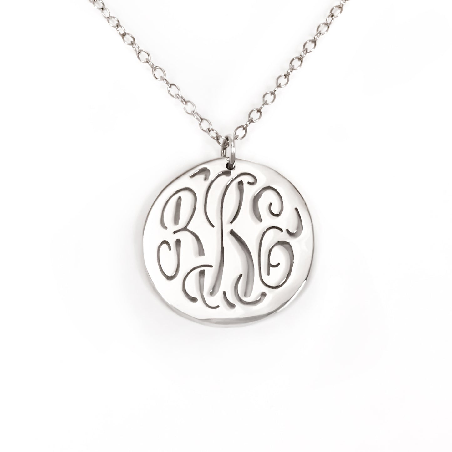Pierced Monogram Necklace
