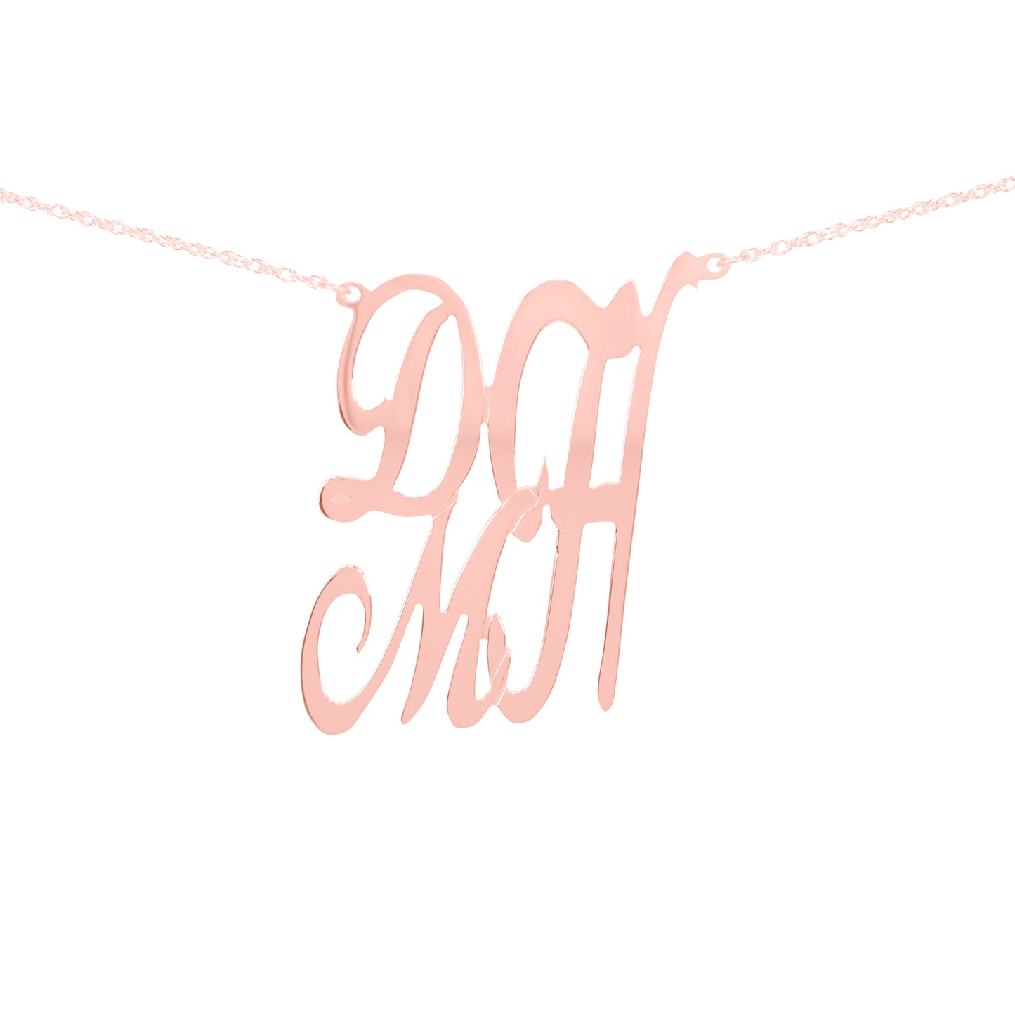 Script Stacked Monogram Necklace