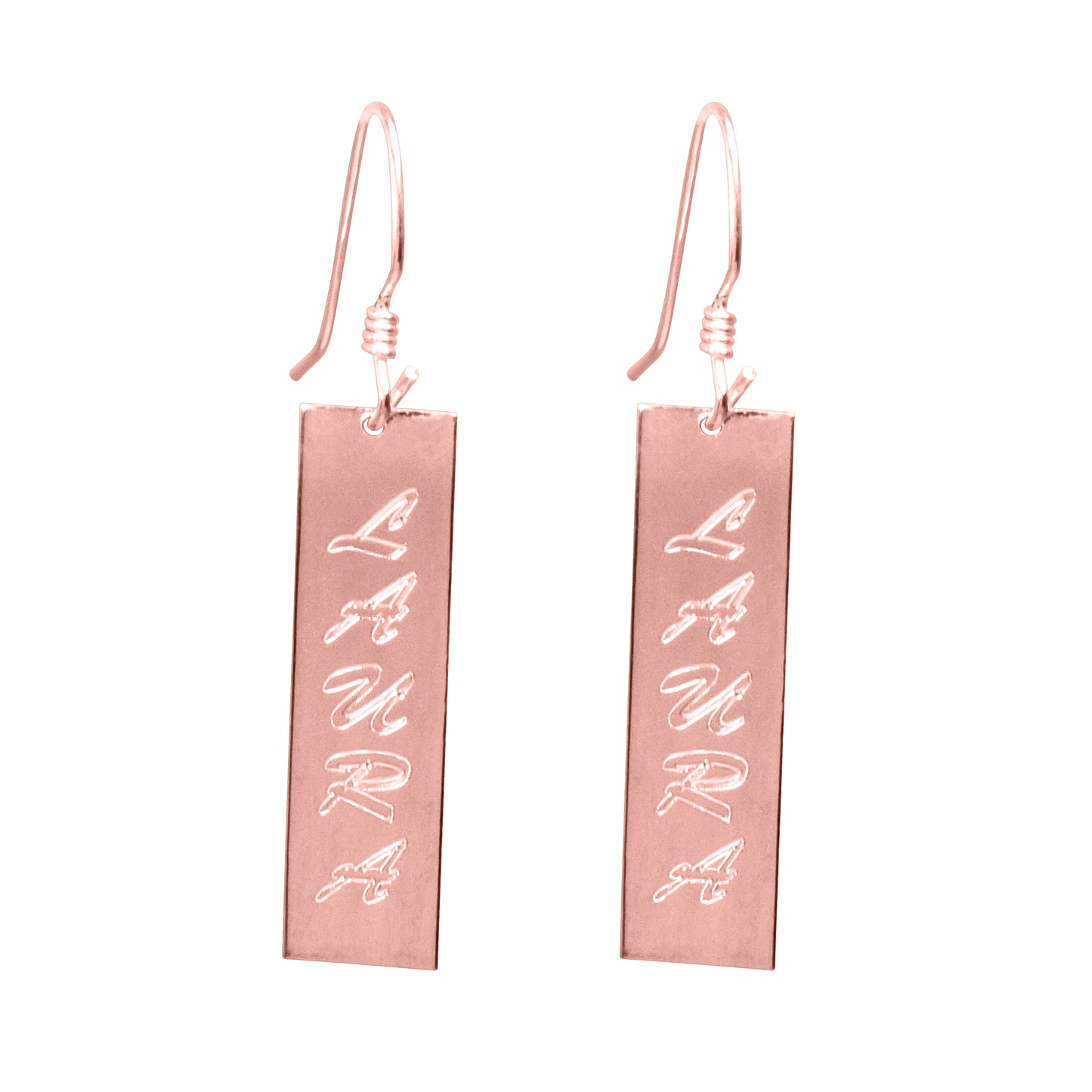 Personalized Earrings with Vertical Name