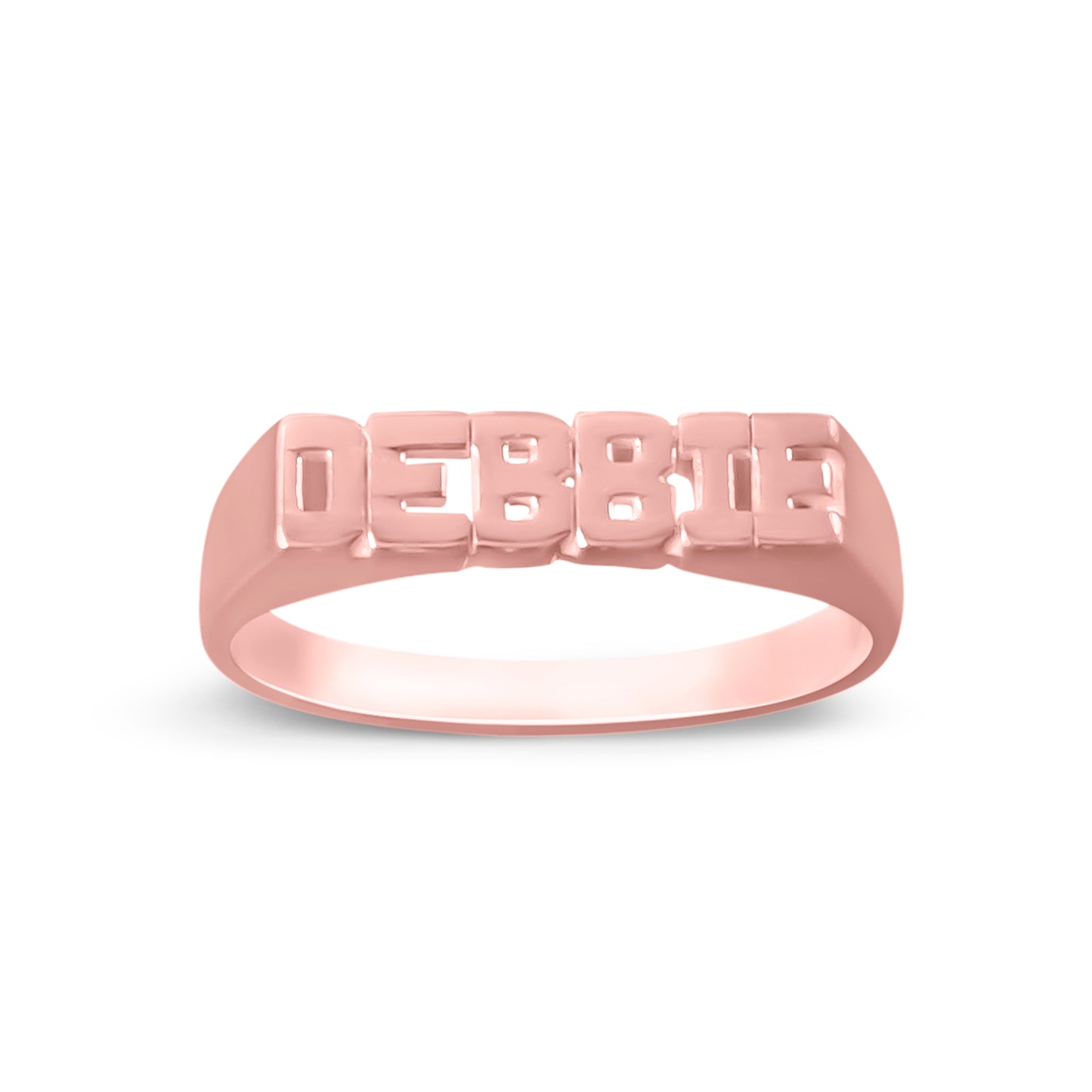 Petite Name Ring with Block Letters