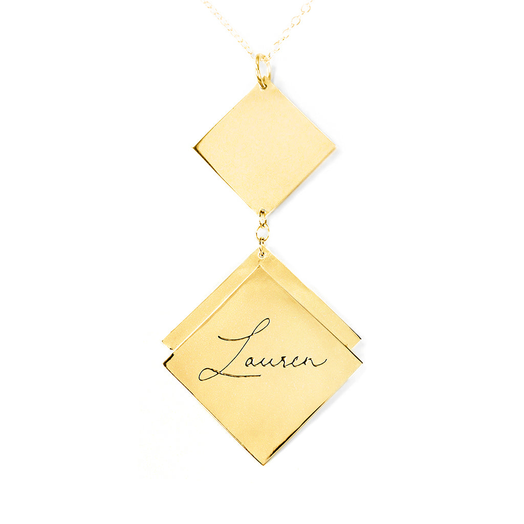 Diamond-Shaped Personalized Pendant