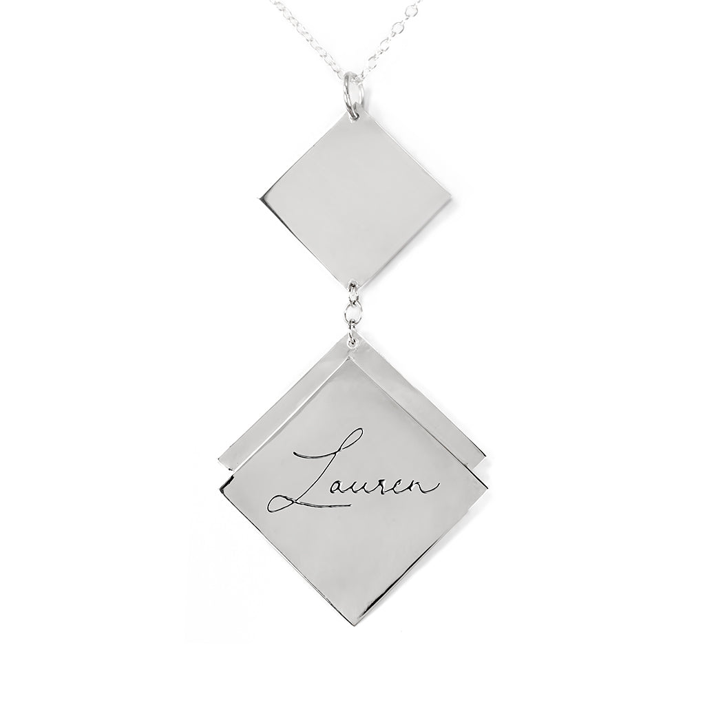 Diamond-Shaped Personalized Pendant