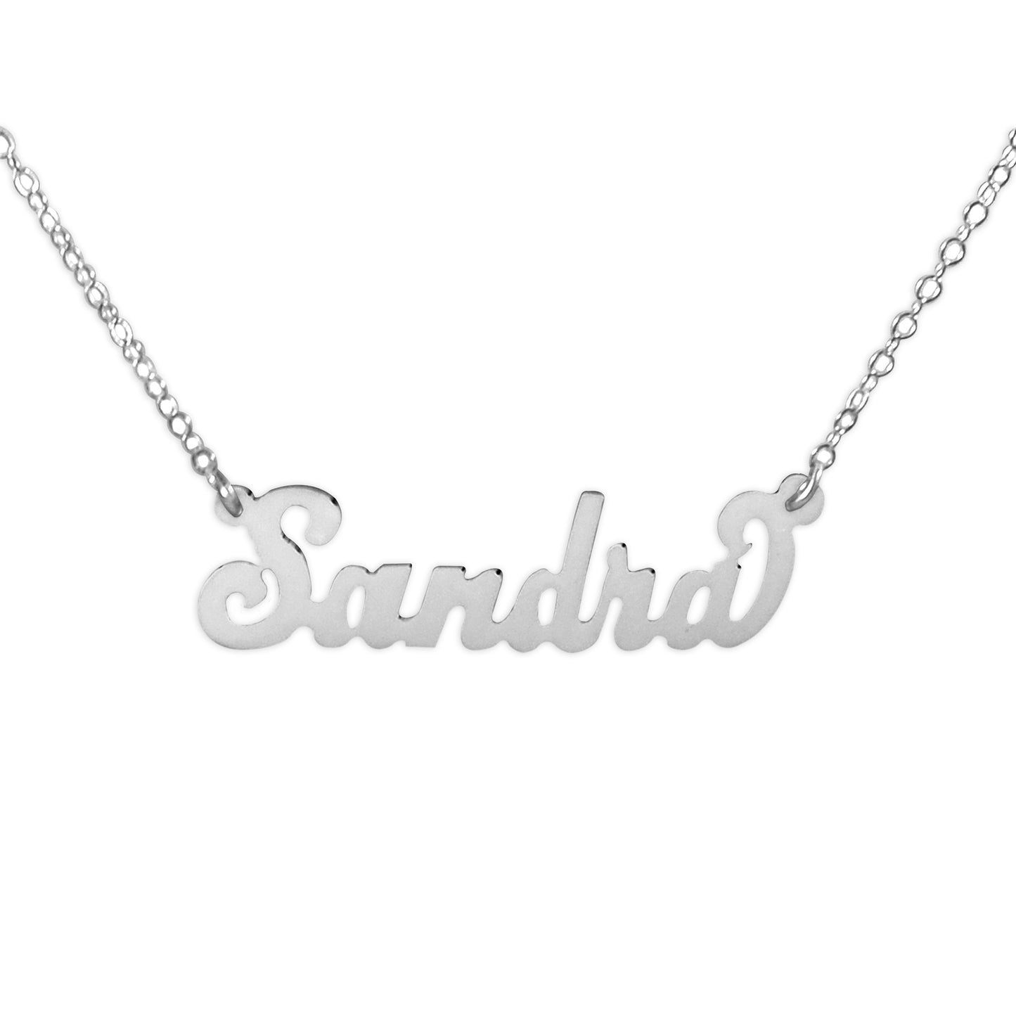 Carey Style Sterling Silver Name Necklace