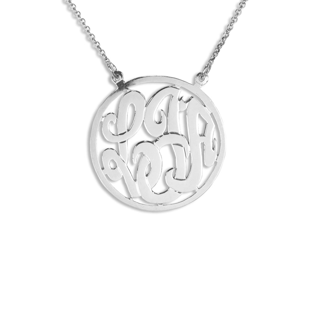 Sterling Silver Monogram Necklace