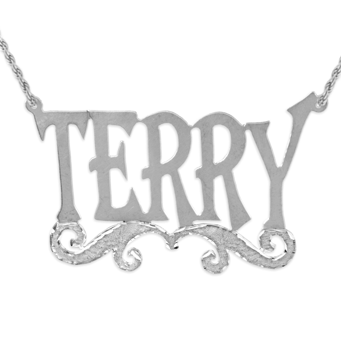 Tall Font Name Necklace