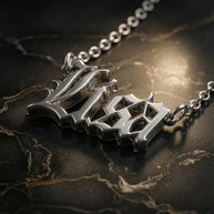 Heights Jewelers Old English Double Nameplate  Personalized Name Necklace