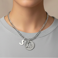Liberty Letters- Initials Necklace - Minted from U.S. Quarters - Personalized Initial