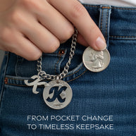 Liberty Letters- Initials Necklace - Minted from U.S. Quarters - Personalized Initial