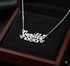 Beaded 3D Sterling Silver Name Necklace