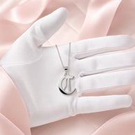 Gothic Script Initial Necklace | Sterling Silver | Lifetime Guarantee