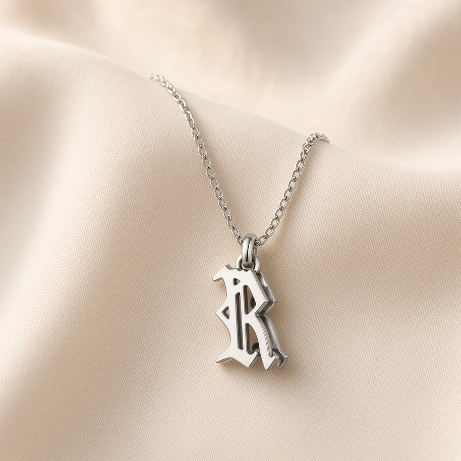 Double Personalized 3-D Initial Pendant
