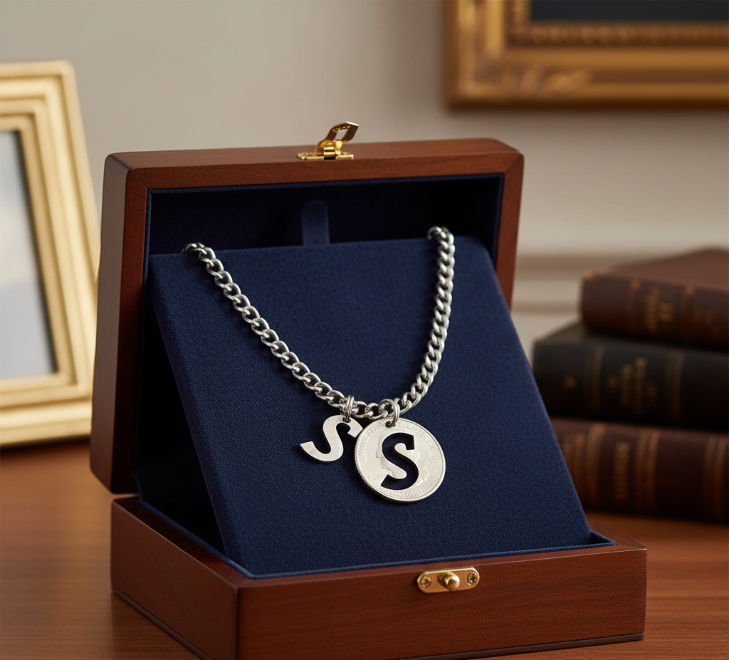 Liberty Letters- Initials Necklace - Minted from U.S. Quarters - Personalized Initial