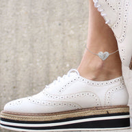 Heart Initial Anklet - sterling silver lifestyle