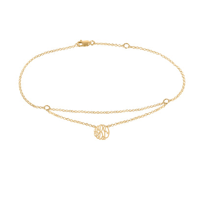 Hanging Monogram Anklet