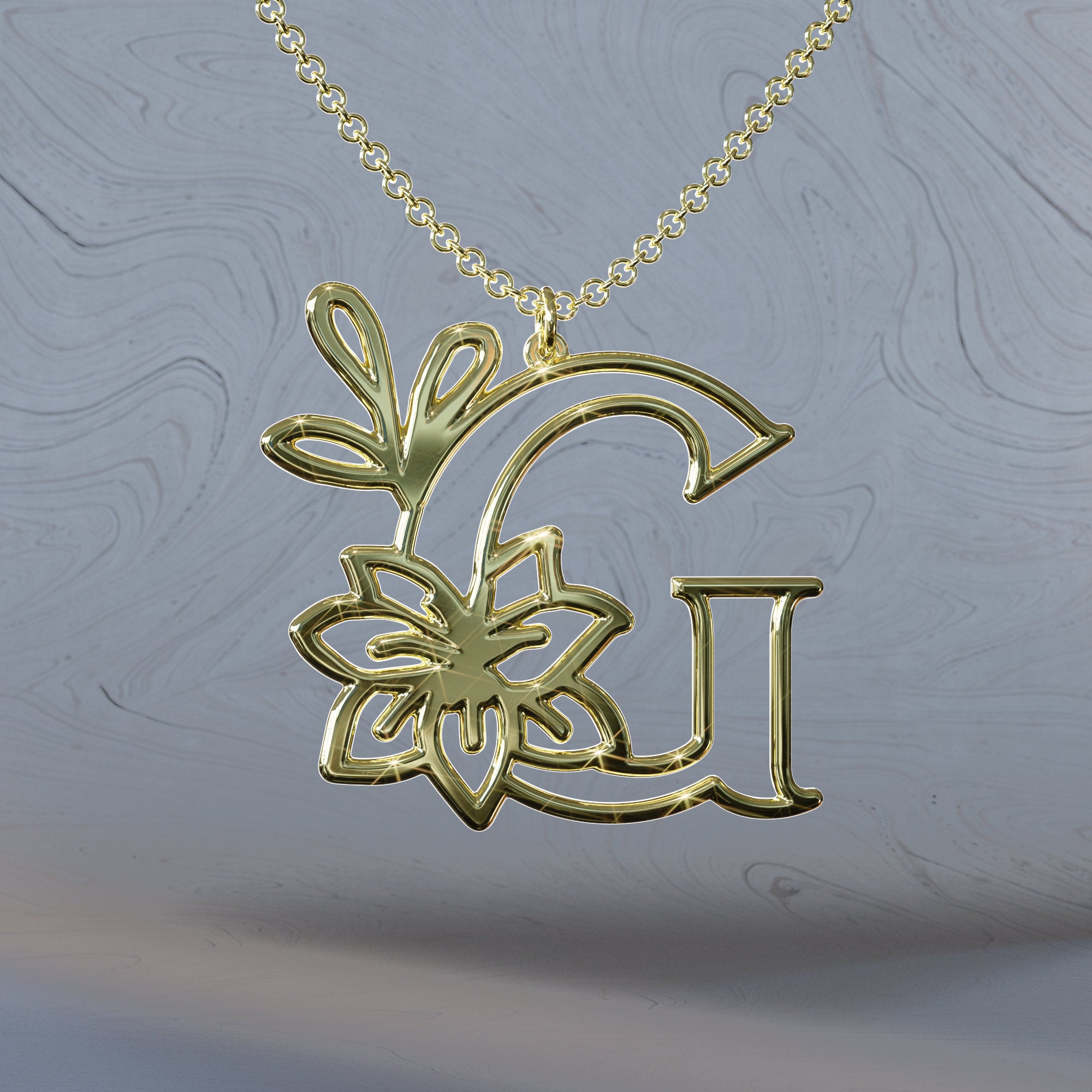 Botanist Initial Pendant