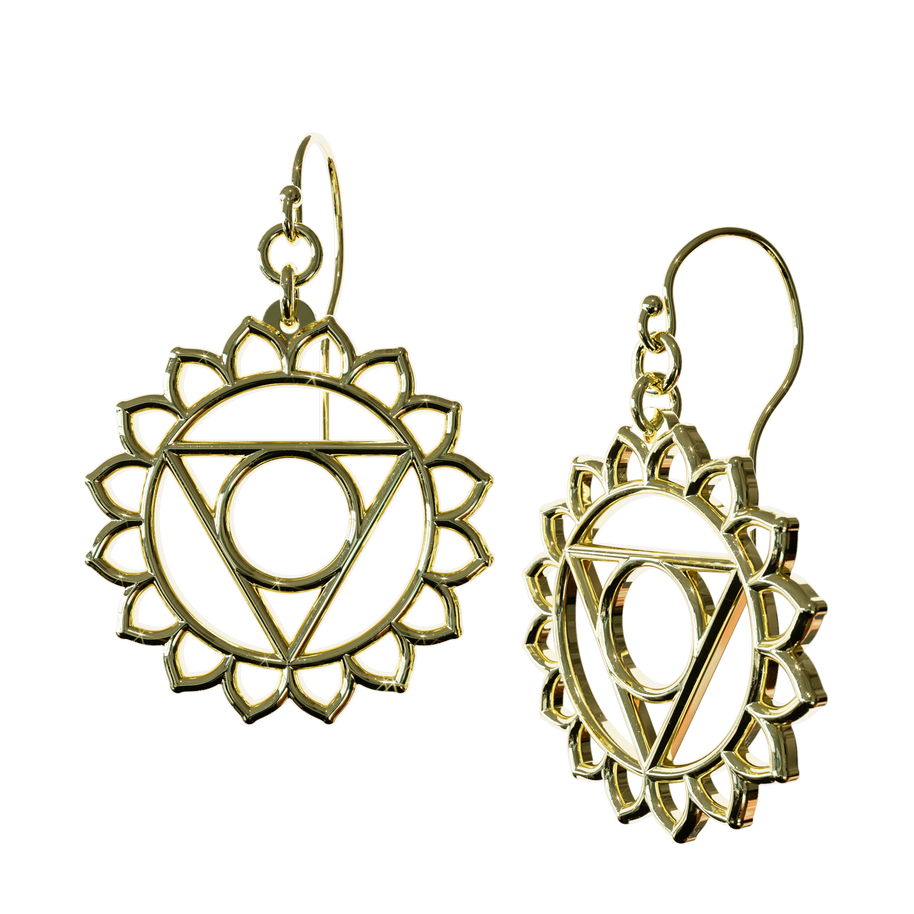 Throat Vishudda Chakra Earrings