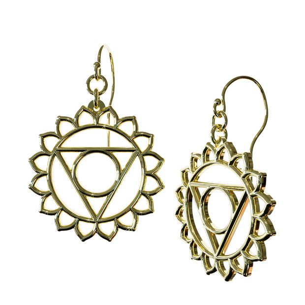 Throat Vishudda Chakra Earrings