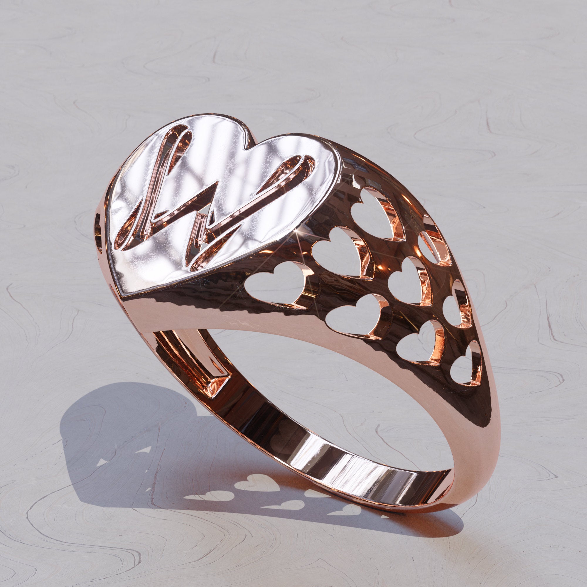 Cherish Lux Initial Ring