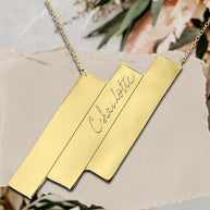 Triple Bar Name Necklace