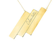 Triple Bar Name Necklace