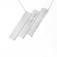 Triple Bar Name Necklace
