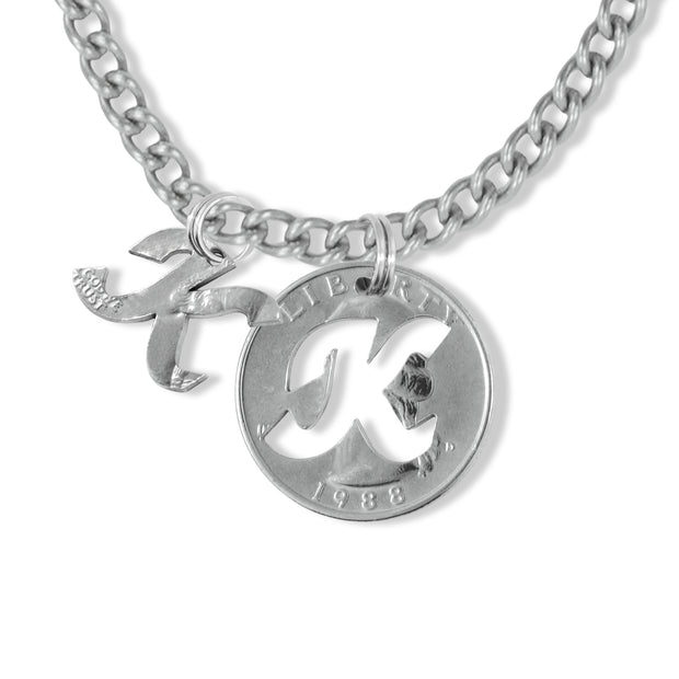 Liberty Letters- Initials Necklace - Minted from U.S. Currency - Personalized Initial