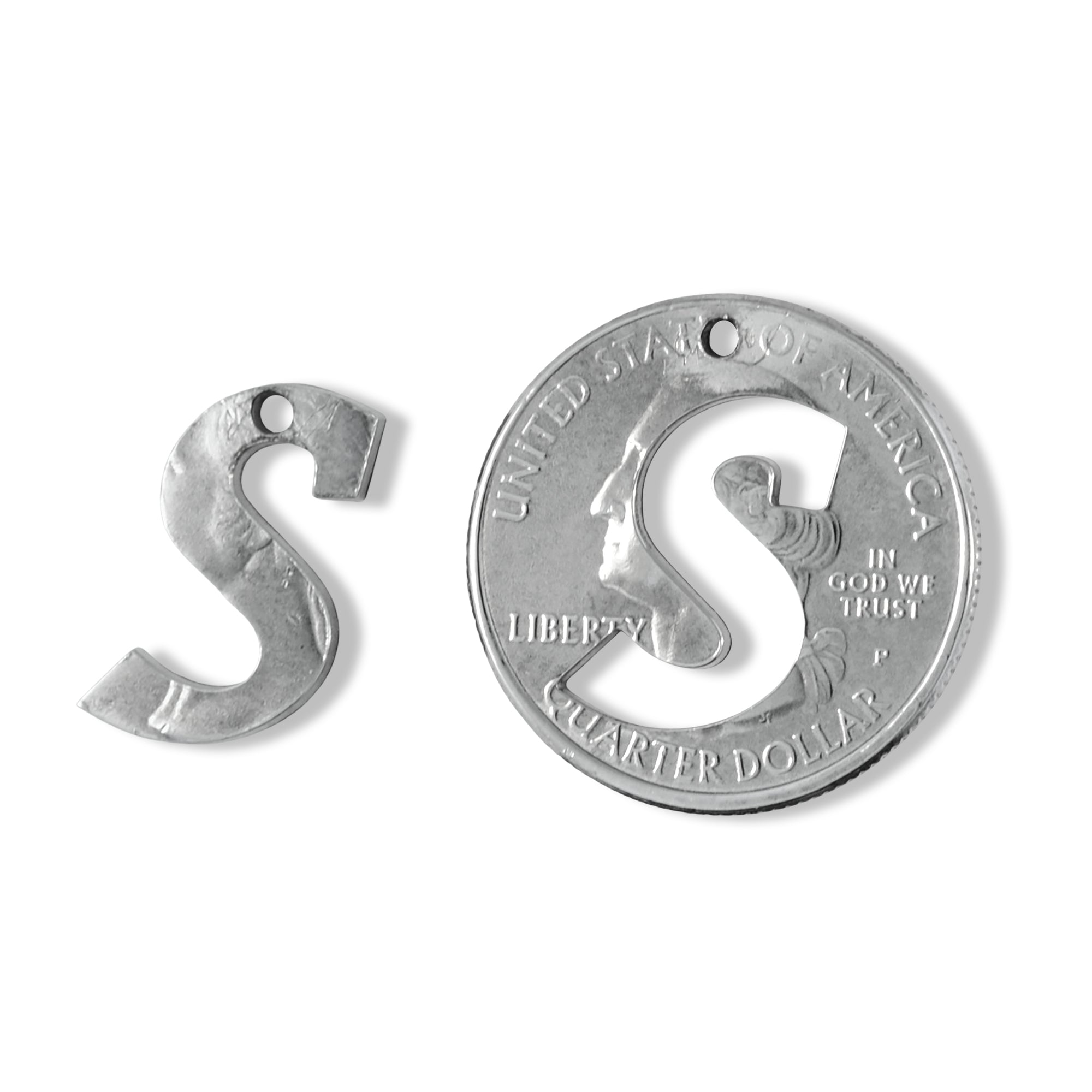 Liberty Letters- Initials Necklace - Minted from U.S. Quarters - Personalized Initial