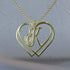 Entwined Hearts Initial Pendant