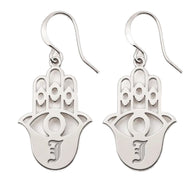 Hamsa Personalized Initial Earrings, Regular, Large or Drop