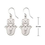 Hamsa Personalized Initial Earrings