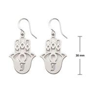 Hamsa Personalized Initial Earrings, Regular, Large or Drop