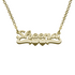 Personalzied Nameplate with Double Heart Undertail in Sterling Silver or Gold Plated Sterling Silver