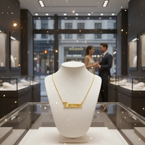 Classic Old English Nameplate Necklace