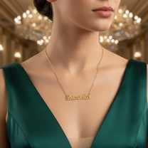 Classic Old English Nameplate Necklace