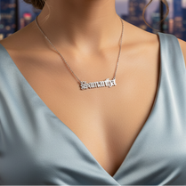 Classic Old English Nameplate Necklace