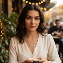 Classic Old English Nameplate Necklace