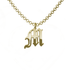 Sterling Silver Or Gold Plated Sterling Silver Old English Initial Pendant