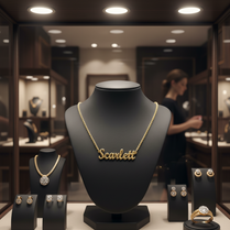 Dome Serene Nameplate Necklace Custom Name Personalized