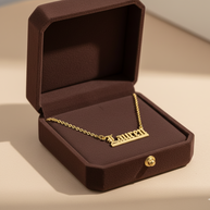 Old English Nameplate Necklace - Custom Name - Sovereign Undertail