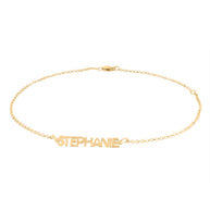 Mini Name Anklet - gold plated